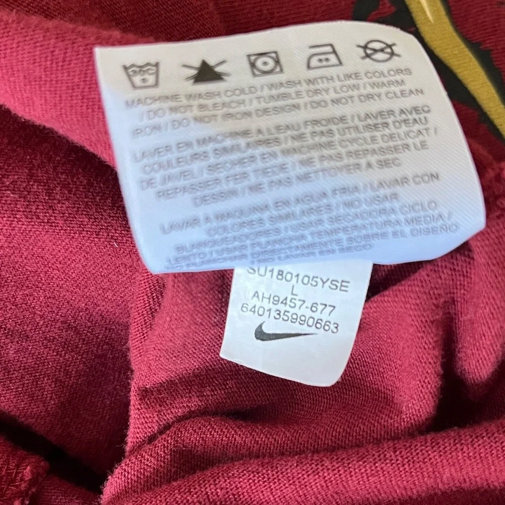 Nike Kids LeBron James Crown Logo Graphic T-Shirt Burgundy AH9457-677 Large